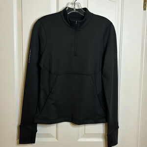 NWT women’s SWEATY BETTY THERMA RUNNING HALF ZIP in black size small